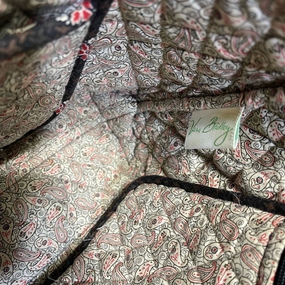 Vera Bradley Brown & Red Shoulder Bag Tote - Picture 6 of 6